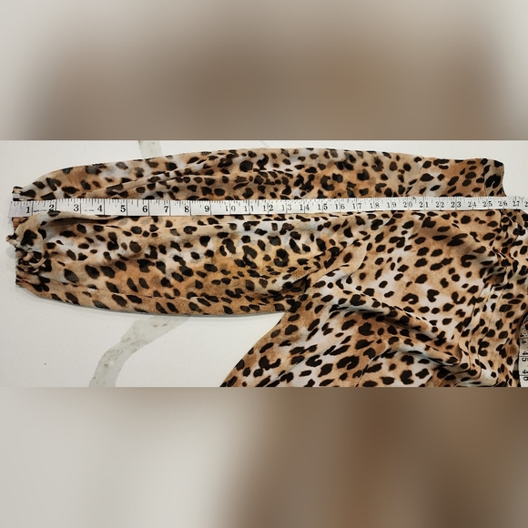Calvin Klein Leopard Print Pintuck Tunic Long Sleeve Blouse Top Women's 18W 20W - Picture 11 of 12
